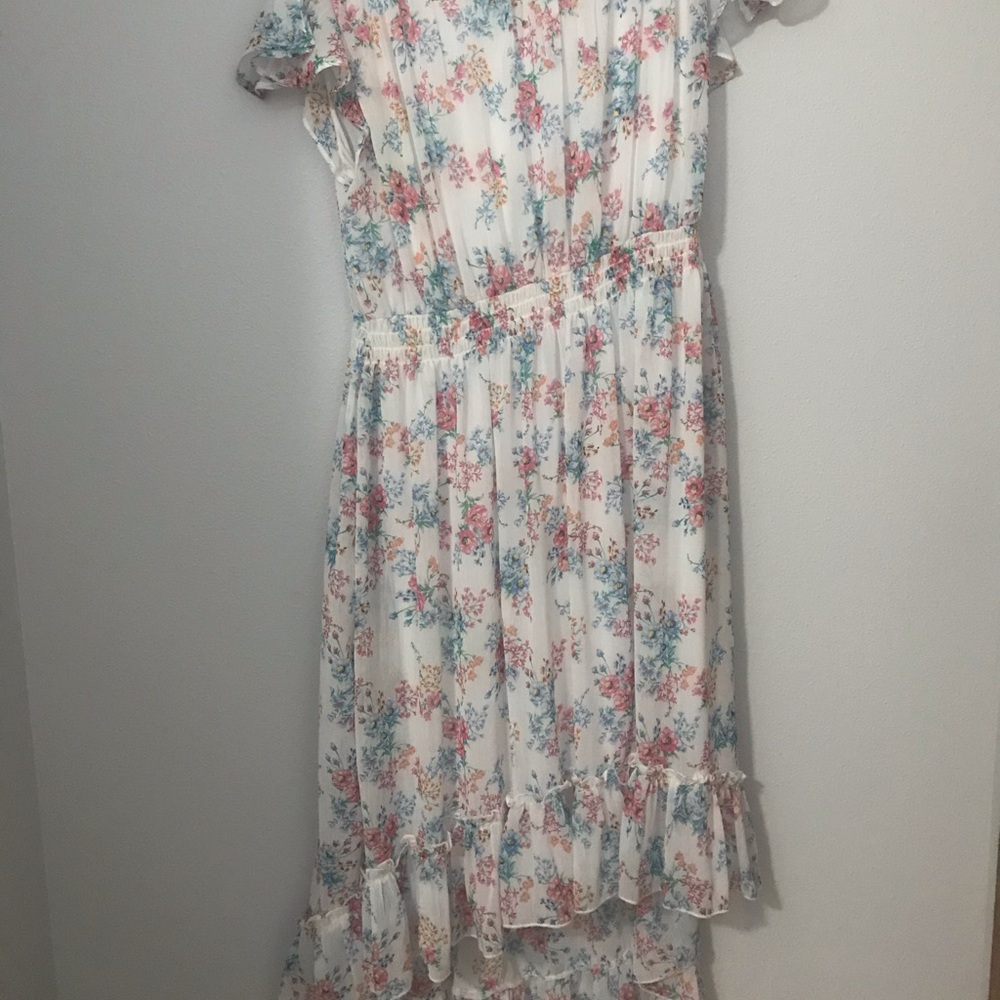 High low midi floral dress